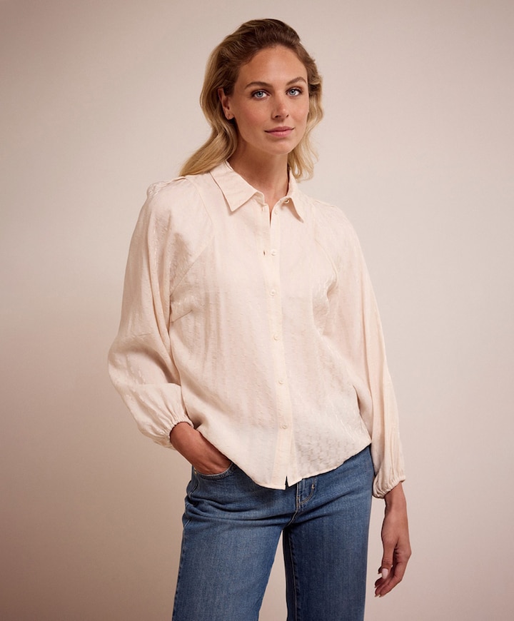 Dames blouse beige