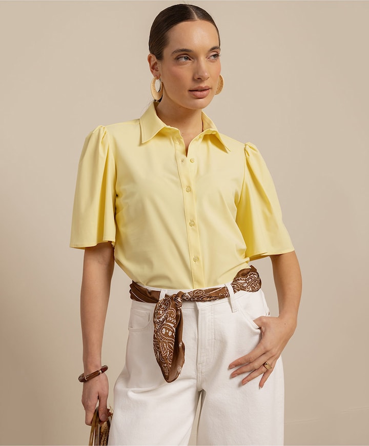 Dames blouse geel