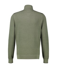 Heren trui met rits groen