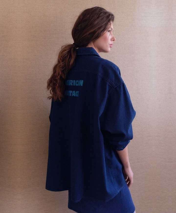Dames blouse blauw