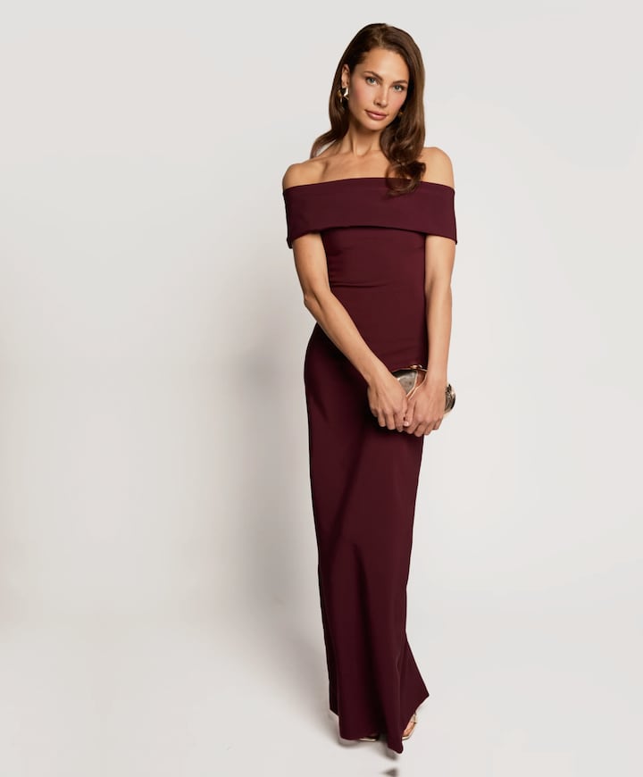 Dames jurk bordeaux