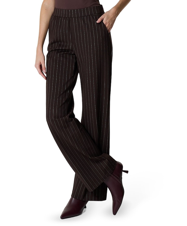 Colette punta pinstripe L33 dames broek bruin