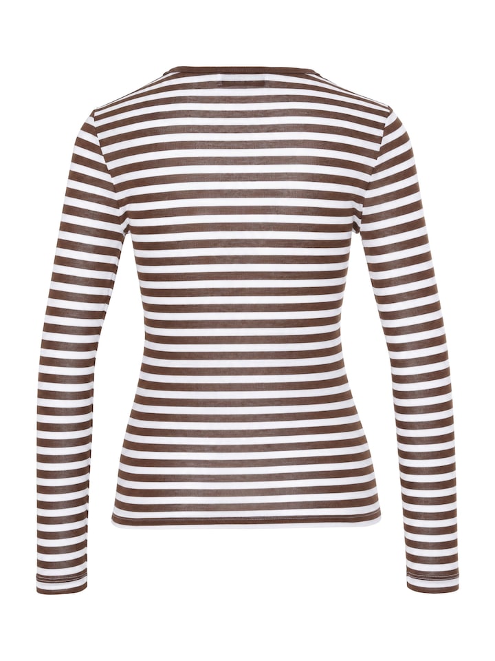 Dames longsleeve bruin
