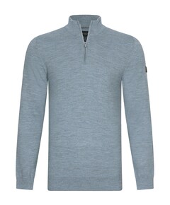 Heren trui met rits blauw