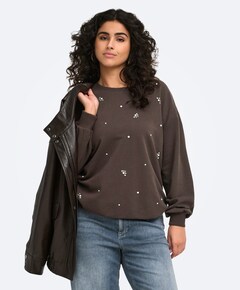 Dames sweater bruin