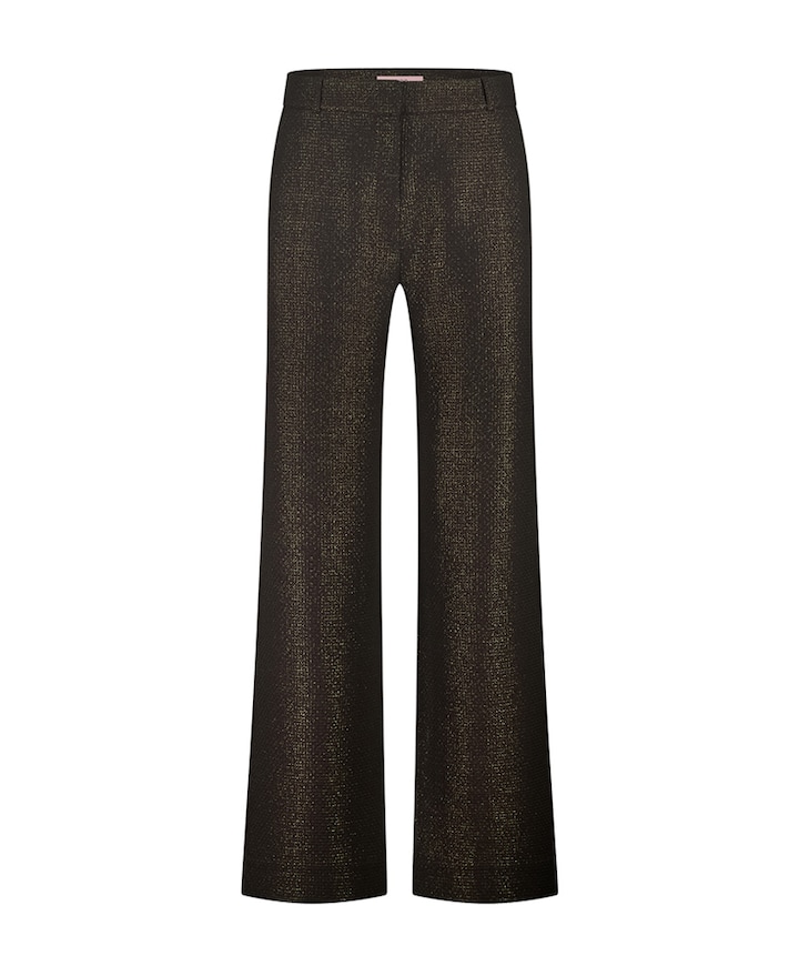 Lexie sparkle waffle broek zwart