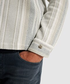 Heren overhemd lange mouw beige