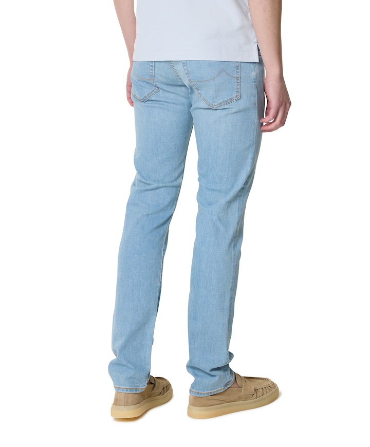 Nick Slim 5 pkt heren jeans blauw