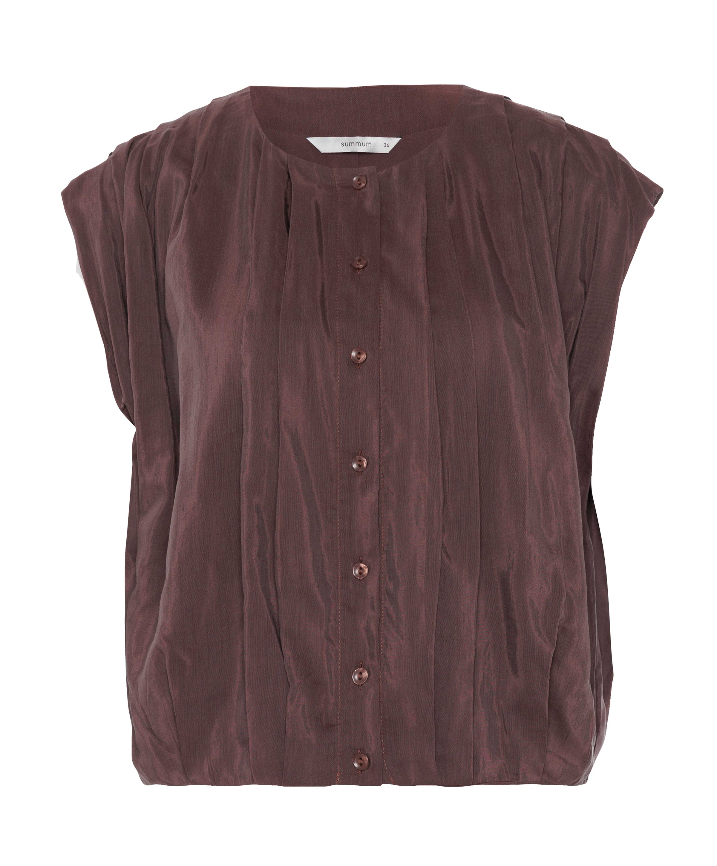 Dames top bruin