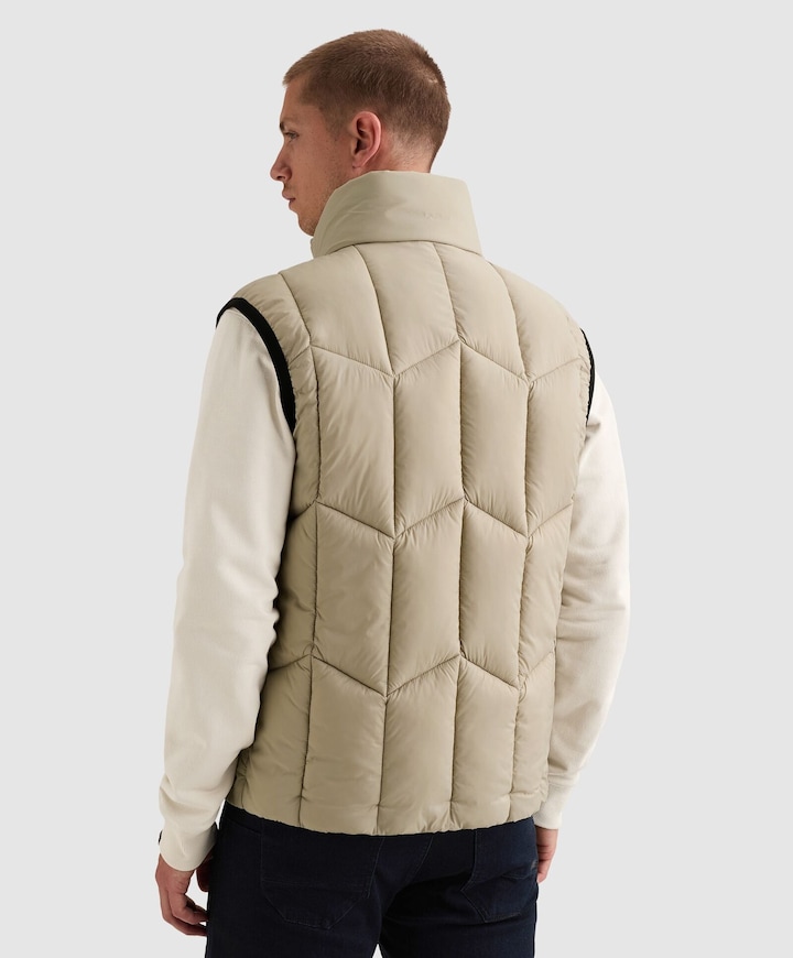 Heren bodywarmer beige