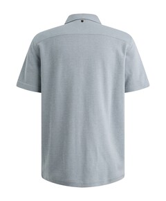 Heren overhemd korte mouw blauw