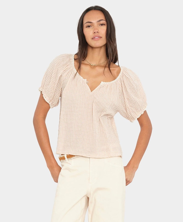Dames blouse beige