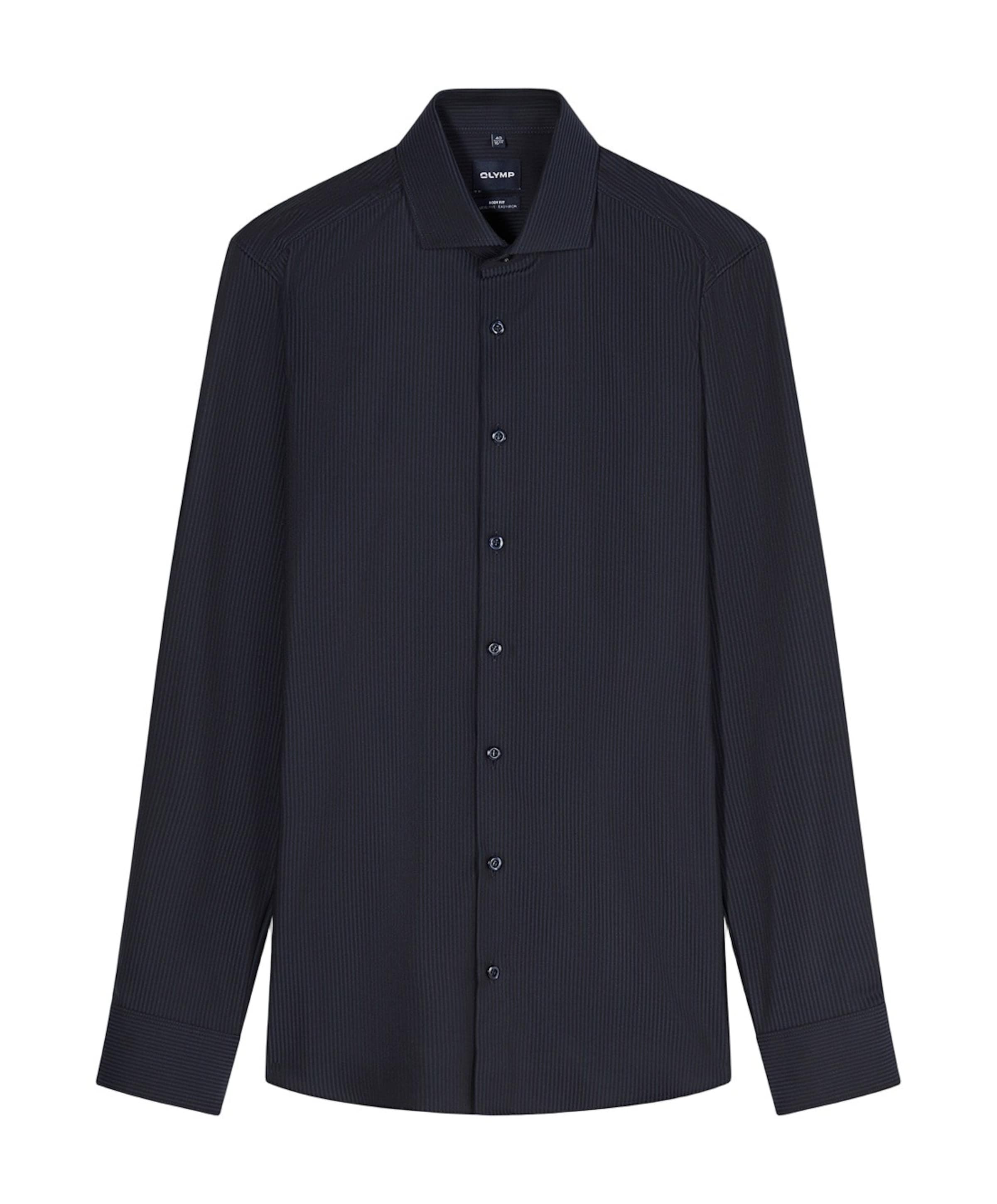 Heren overhemd lange mouw blauw