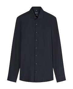 Heren overhemd lange mouw blauw