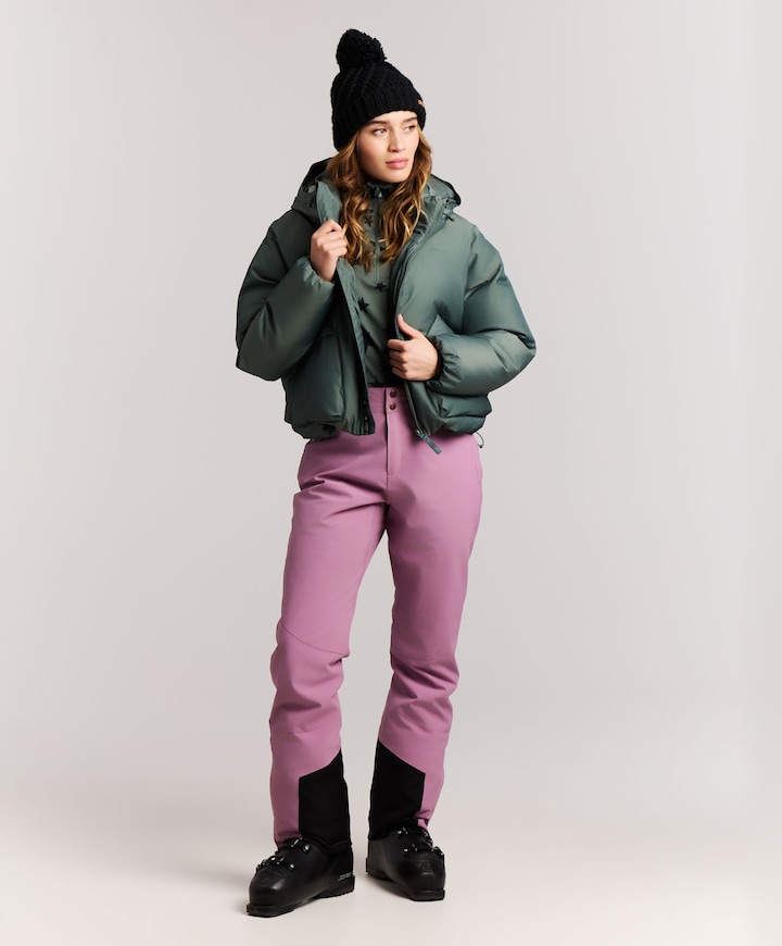 Dames ski-jas groen