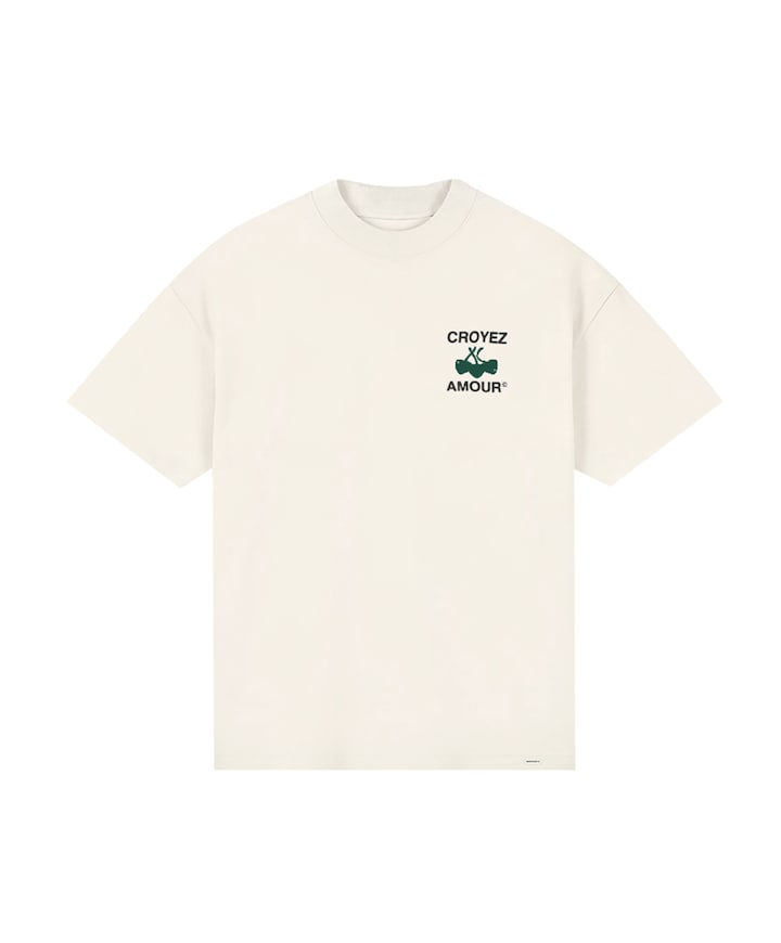 Heren T-shirt ecru