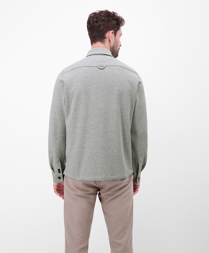 Heren overshirt grijs