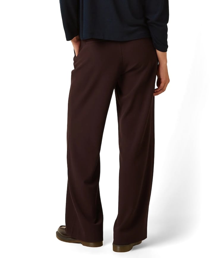 Lynn Woven Crepe dames broek bruin