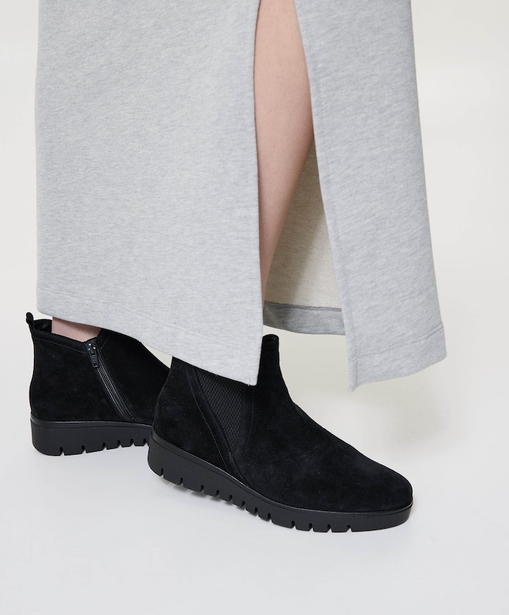 dames enkellaarzen zwart