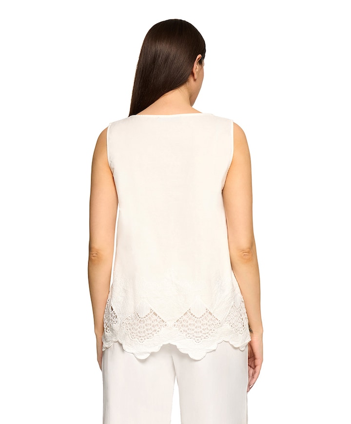 Dames top ecru