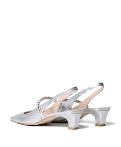 dames slingbacks zilver
