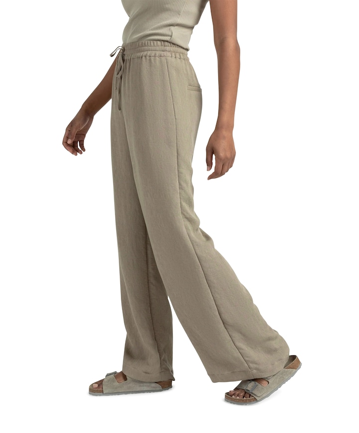 Woven with wide legs broek groen