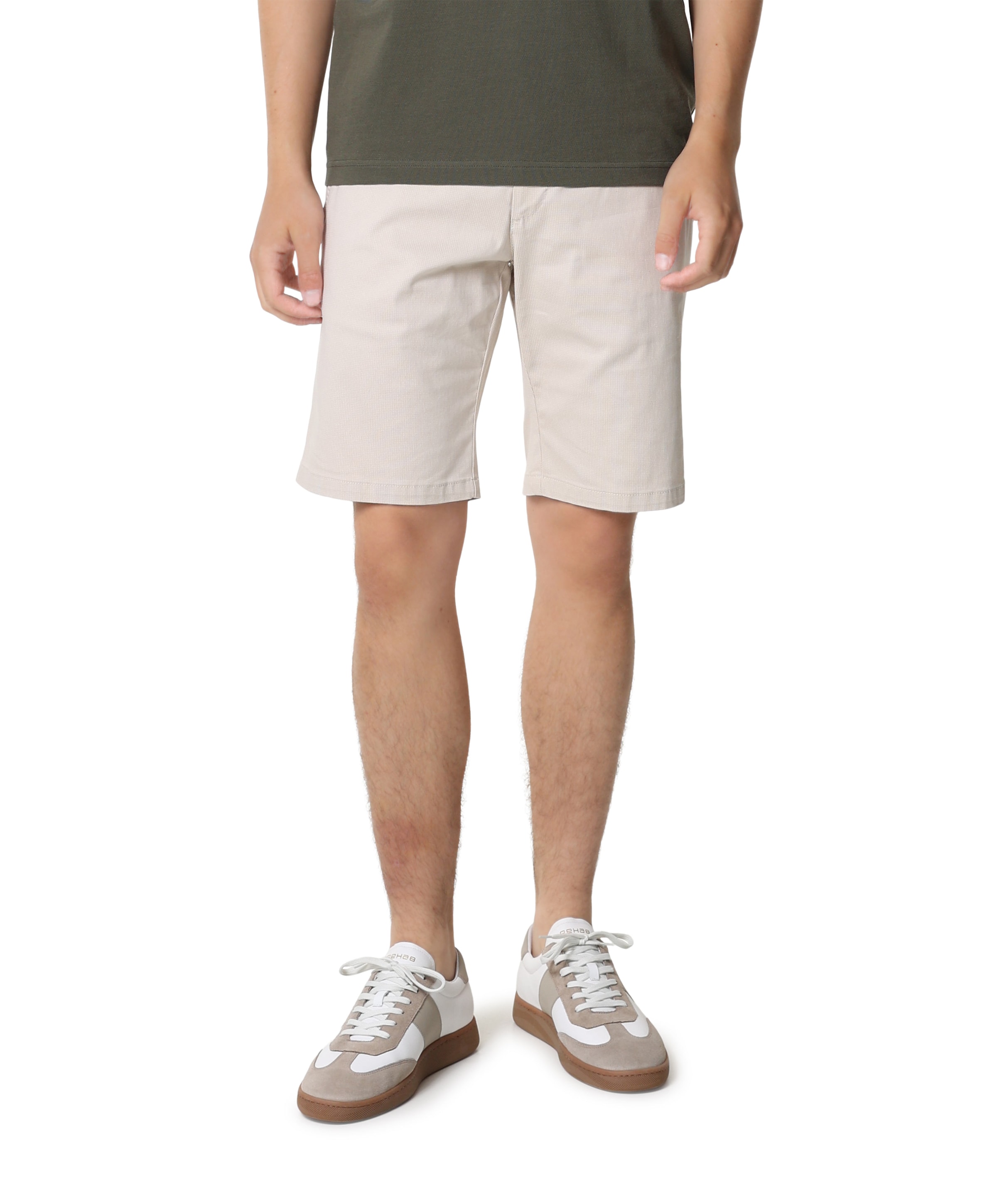 Flat Front Shorts Collection heren korte broek beige