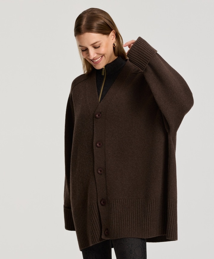 Dames vest bruin