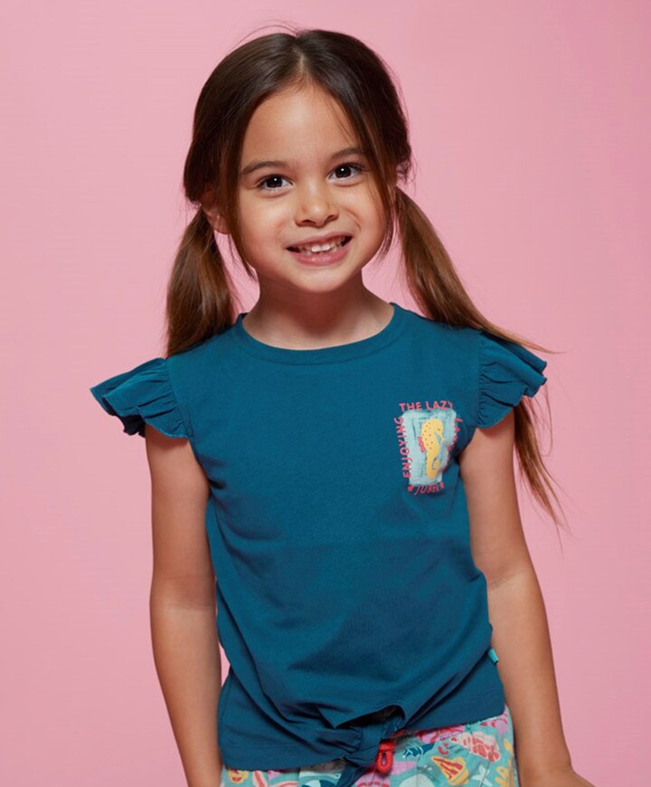 Meisjes top blauw