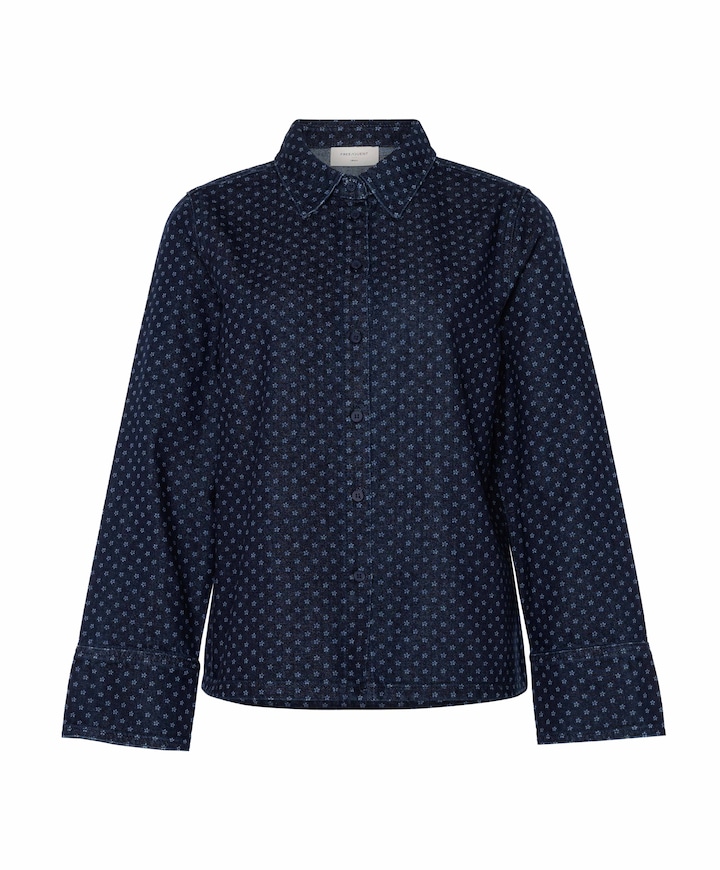 Dames blouse blauw
