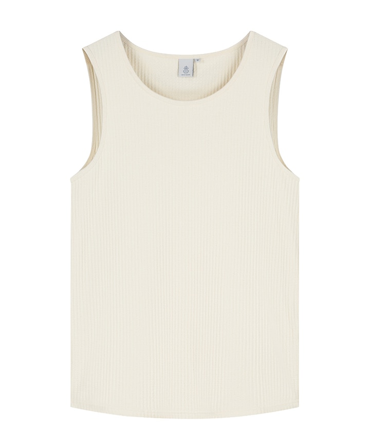 Heren singlet ecru