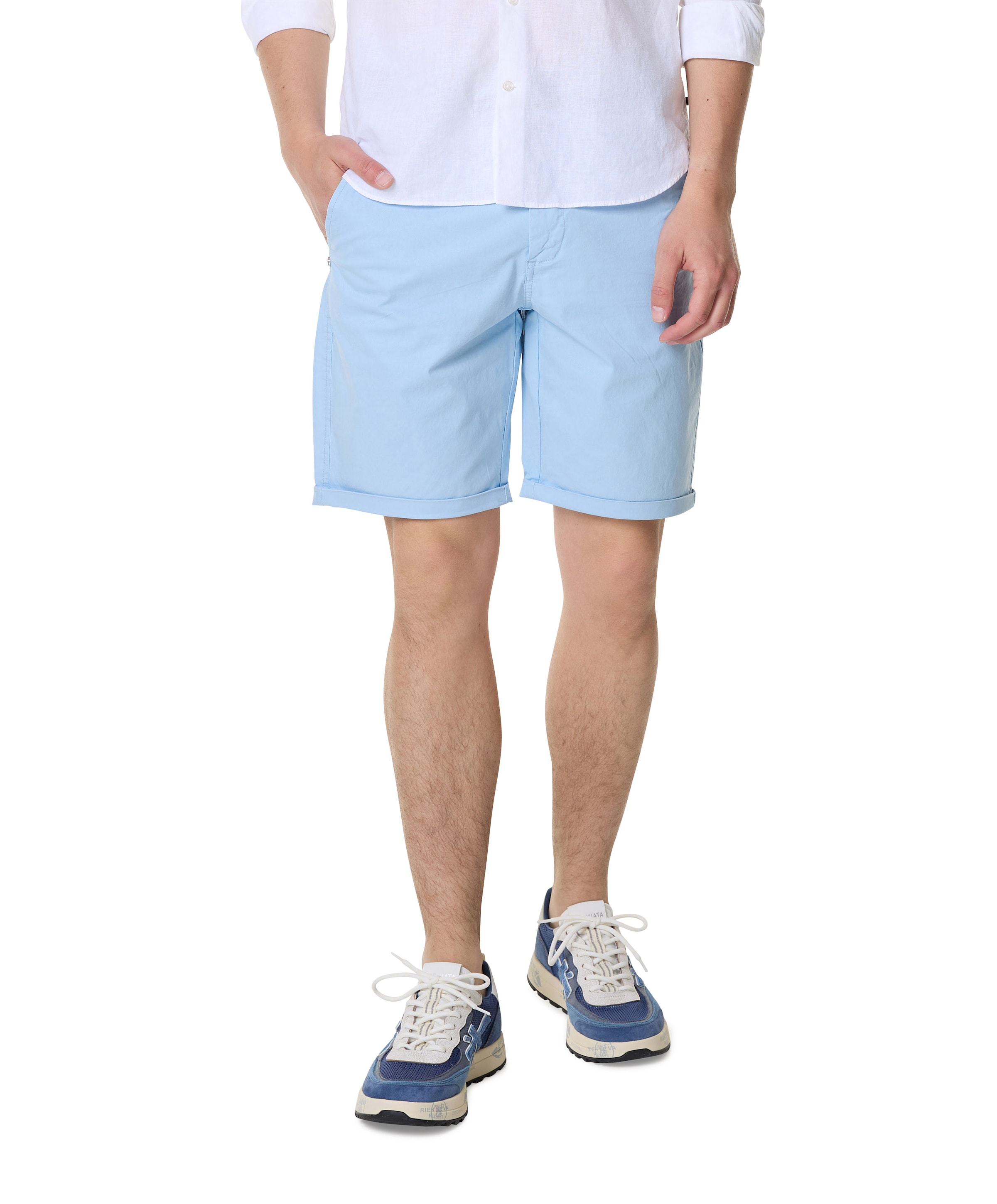 CHINO heren korte broek blauw