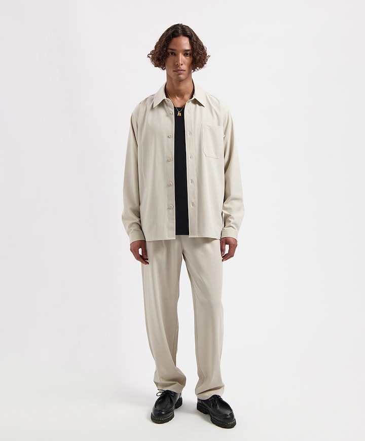 Heren overshirt beige