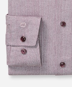 Heren overhemd lange mouw paars