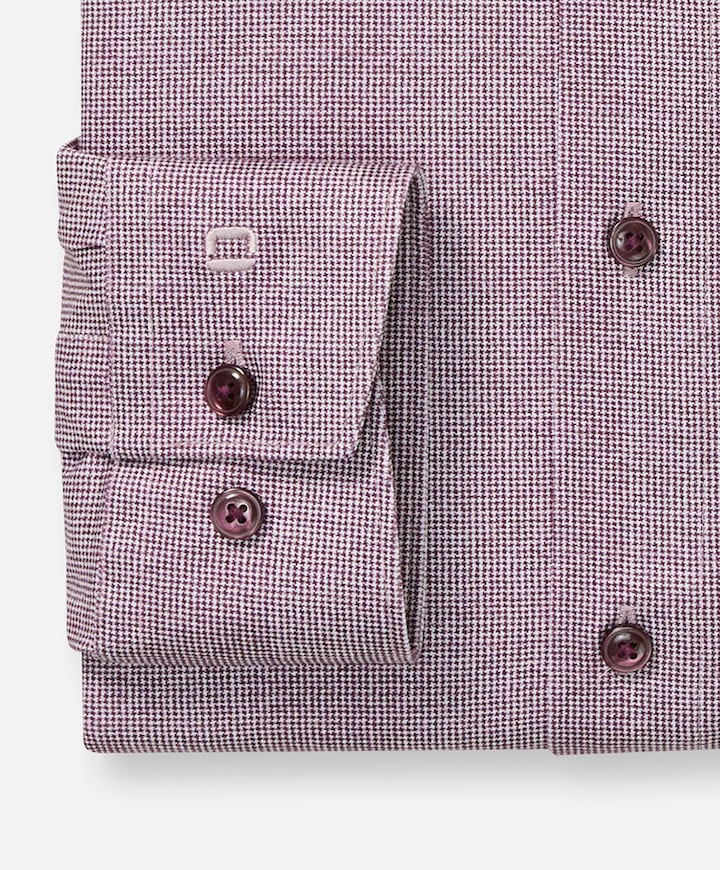 Heren overhemd lange mouw paars