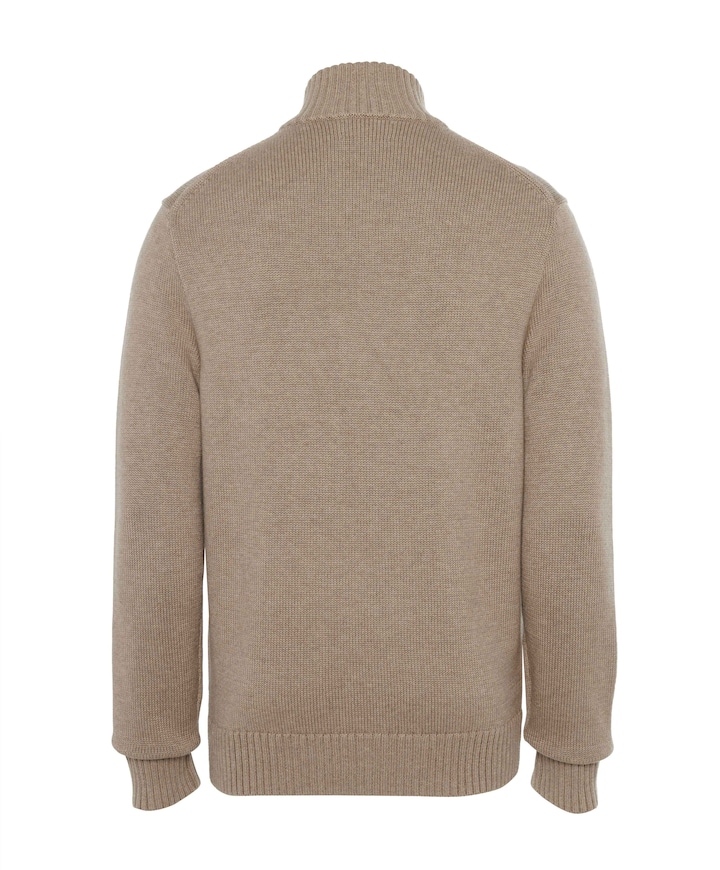 Trui met rits met rits bruin