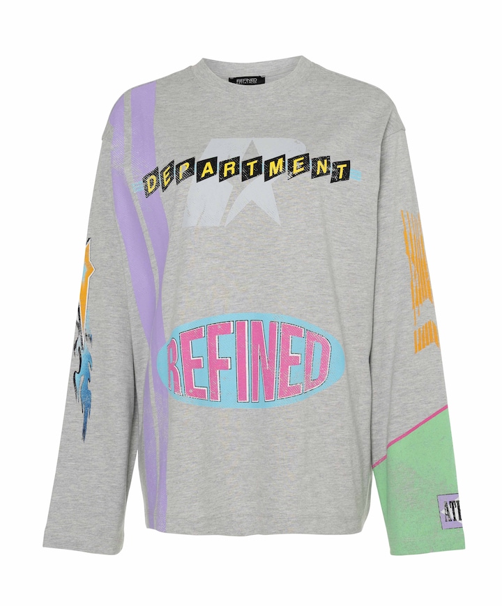 Dames longsleeve grijs