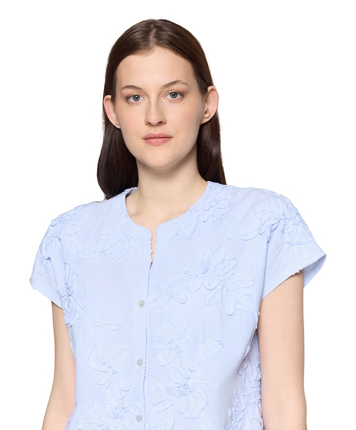 Dames blouse blauw