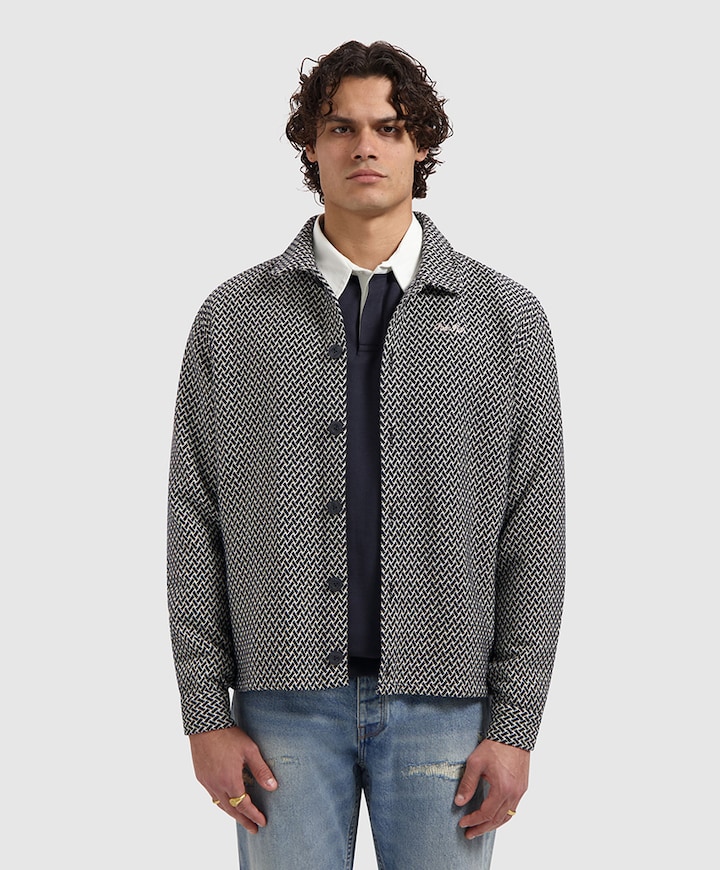 Heren overshirt blauw