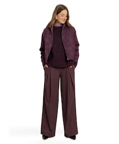 Sari herringbone dames broek bordeaux