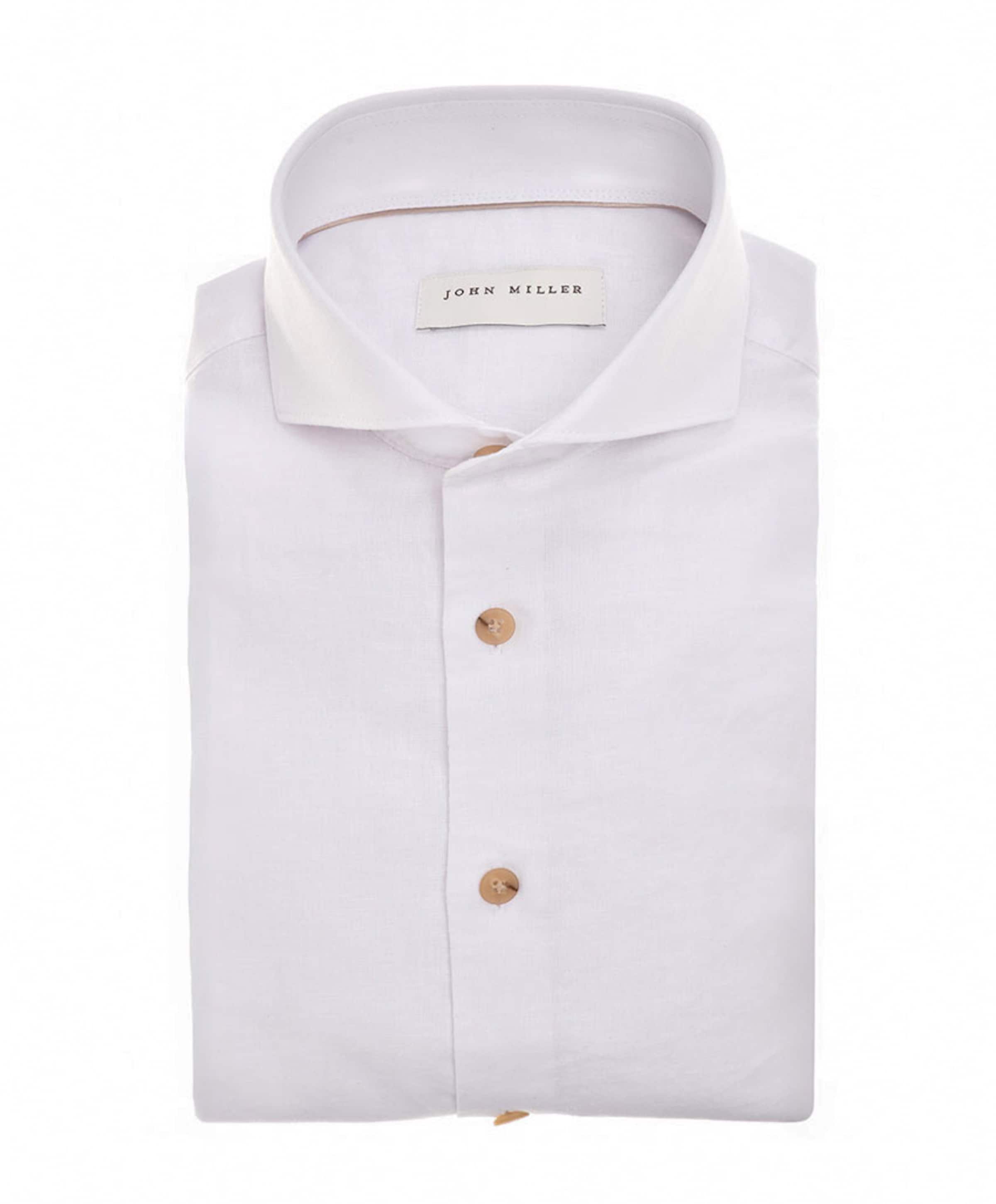 Heren overhemd lange mouw wit