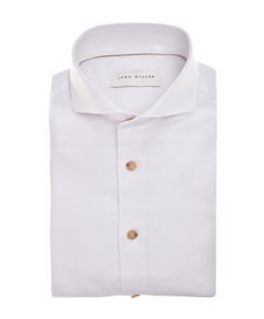 Heren overhemd lange mouw wit