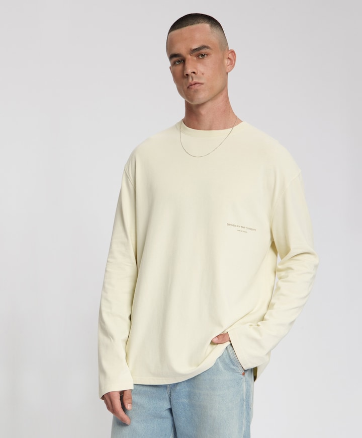Heren longsleeve beige