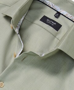 Heren overhemd lange mouw groen