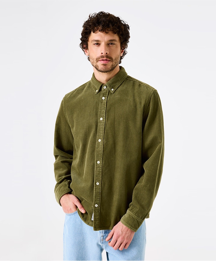 Heren overshirt groen
