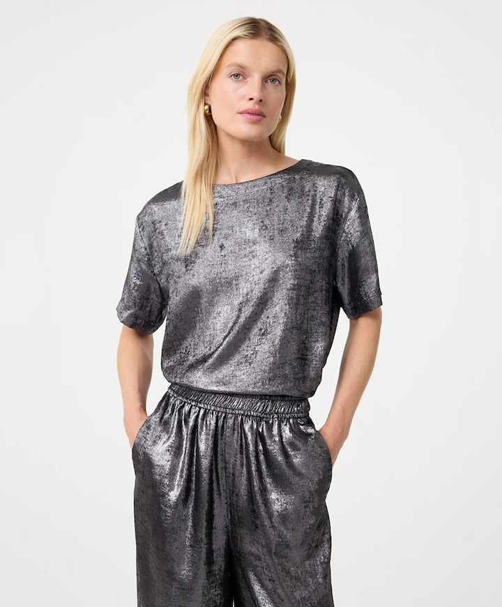 Dames t-shirt zilver