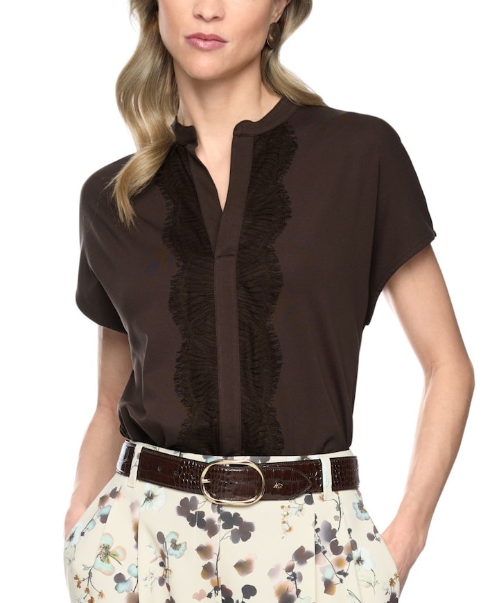Dames T-shirt bruin