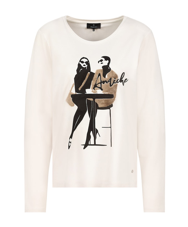 Dames longsleeve beige