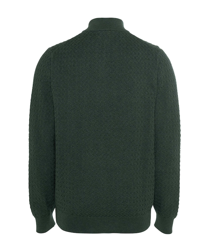 Heren trui met rits groen