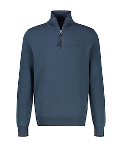 Heren trui met rits blauw